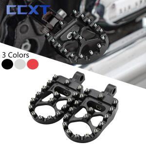 오토바이 CNC 와이드 팻 풋페그 360 ° Harley Dyna Fat Bob Softail Sportster Street Motocross Universa