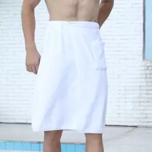 남자 바다 수영장 목욕탕 흰색 샤워 스커트가운