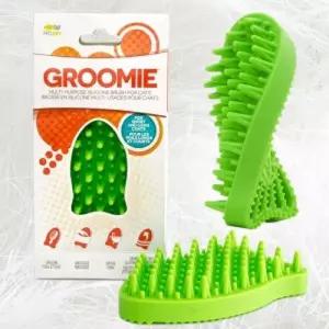 양면 실리콘 브러쉬 A형 라임그린 강아지빗 털제거관리용품 죽은 반려동물 애견 러시 강아지 미용