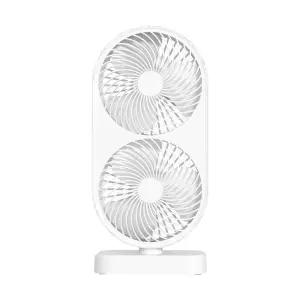 비즈 탁상용 듀얼팬 선풍기 사무실 소형 캠핑 충전식 용선 책상용 테이블 용미니 미니