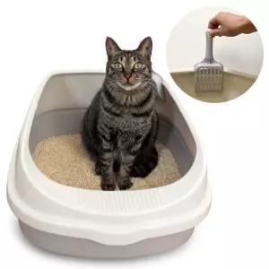 실용적인 대형 고양이 화장실 오픈형 평판형 모래삽 배변통 냥이 또또가또 아기 노묘 비만 변기 어린 모래