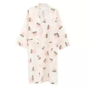 핑크로즈 여자잠옷 홈웨어 유카타 파자마 샤워가운 신혼선물 여름 커플 시원한 로브 플라워
