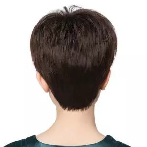 중년여성 인모 짧은 통가발 자연스러운 패션 헤어스타일가 전체피스 고급가 단헤어 트렌디가 가스타일 실용