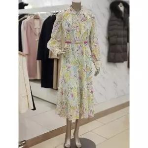 [하프클럽/] 세이브존01 프릴넥 쉬폰 롱 원피스 MZAGWO2940_A