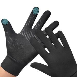 추운 날씨를 위한 리우무이 겨울 러닝 장갑, 라이너 열 장갑 경량 터치스크린 얇은 장갑 추가 그립감과 내구성 있는 구조