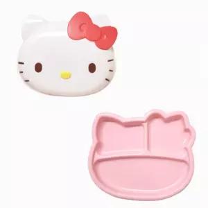 식판 헬로키티 얼굴 뚜껑 아동 어린이 유치원 도시락