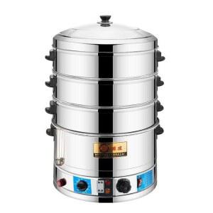 업소용 대형 전기찜기 스테인레스 기계 호빵 딤섬 4단 연소