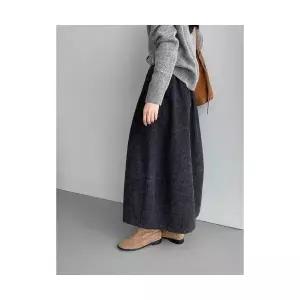 여성 로맨틱 정장 스커트 그럼 모직 꽃봉오리 벌룬 캐쥬얼 A라인 DUCHI1