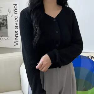 여성 브이넥 스타일 크롭 패션 캐시 단색 가디건니트 봄자켓 남자 여자 롱가디건 가디건 가을원피스 루즈핏