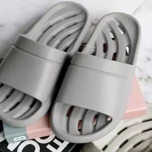 푹신한 슬리퍼 그레이 욕실화 미끄럼방지 화장실 통큰