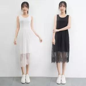 민소매 레이 어드 스 원피스 봄 프릴 여름 레이어드원피스 여름원피스 프릴원피스 봄원피스