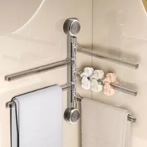 욕실 5단 수건걸이 화장실 수납 벽행거 행거 타월용품 무타공 주방 무타 타올 거치대 정리대 고정 일자