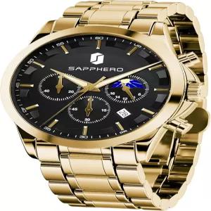 BY BENYAR 남성용 아날로그 쿼츠 크로노그래프 방수 손목시계 패션 비즈니스 워크 캐주얼 스포츠 디자이너