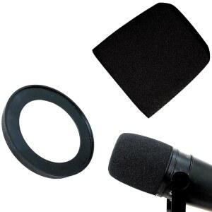 [미국배송] 슈어 MV7 마이크 윈드스크린 커버와 리테이너 링을 위한 라임카와 팝 필터 교체