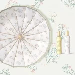 여성 명화 3단 양산 수동 우산 양우산 16K UV 자외선차단 gjh8+7UiE