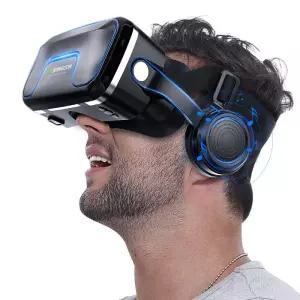 VR SHINECON G04EA 10.0 가상 현실 헬멧 스마트 폰용 3D 안경 Casque 폰 고글 헤드셋 비디오 게임 쌍안경