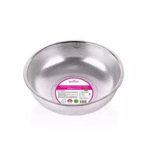 퀸센스 채반 바구니 채소 과일 소쿠리 펀칭볼 21CM원형 주방 다용도 야채 볼바구니 물빠짐