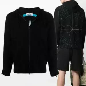 스톤 백 빅 로고 자가드 후드 집업 7415535D1 V0029