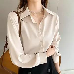 여자 심플 봄 블라우스 셔츠 하객룩(HSJ-WFIDRCS)