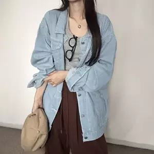 여성 2컬러 여유핏 깔끔한 데님점퍼 봄 가을 청자켓 (HSJ-WFG4DHX)