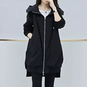 데일리 여성 간절기 후드 트렌치 집업 자켓 점퍼 (HSJ-WBE2F57)