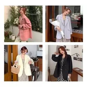 봄 여름 가을 얇은 편한 여성 루즈핏데일리 기본 자켓 (HSJ-WE22AF5)