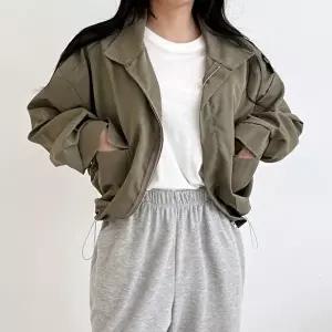 여자 오버핏 간절기 야상자켓 바람막이 집업 점퍼 (HSJ-WFGNKWO)