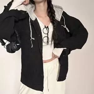 여자 2컬러 클래식 데님자켓 캐주얼 무드 후드 청자켓 (HSJ-WFGDDRZ)