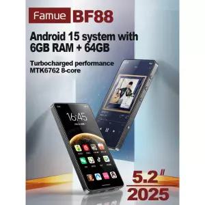 HD MP3 MP4 플레이어풀 터치 스크린블루투스 5.2 워크맨 64GB 내장 스피커음악 플레이어 전자책 TF 카드 최