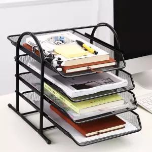 4단 서류 정리함 보관함 슬라이드 블랙 스틸 함메탈서류철 서류철