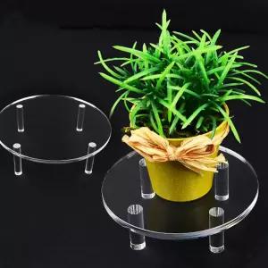 원형 아크릴 진열대 중형 소품 투명 받침대화장 화장품 디피용 테이블 선반 제품