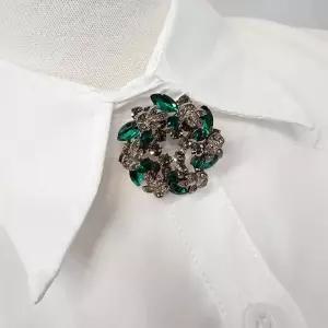 꽃모양 큐빅 브로치 여성 코사지, 자취꿀템 HyC마켓