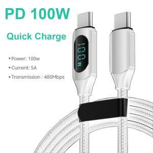 100W 1m2m 타입 C to PD 고속 충전 퀵 차저 USB 디스플레이 케이블 샤오미 포코 화웨이 데이터 코드 와이어