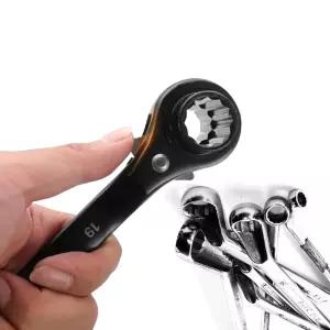 19mm 21mm 양면 레쳇렌치 자동 CRV 깔깔이스패너 수공구 전문가용 배관수리 조임 라쳇 라쳇핸들 기어