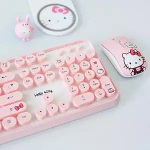 /디지털벤투스 헬로키티 레트로 무선 키보드 마우스 세트