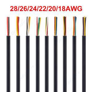 스피커 오디오 와이어 2345678 도체 12V LED 조명 용 유연한 전기 멀티 코어 라운드 자동차 케이블