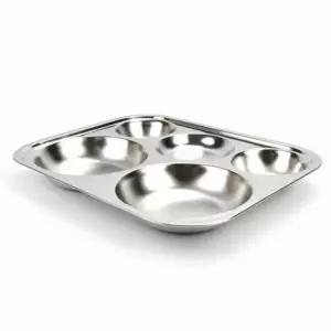 원형 3찬 스텐 식판 소 학교 어른성인식판 단체급식 병원 레스 업용 성인용 식용 식기 배식판