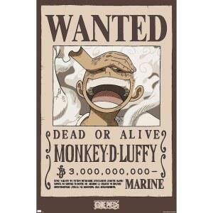 원피스 - 몽키 D 루피 원티드 포스터 벽 포스터, 34L