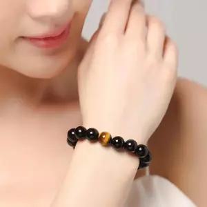 흑요석 포인트 호안석 타이거아이 원석 구슬팔찌 8 12염주 목걸이 불교 패션 기도 불공 악세사리 신자선물