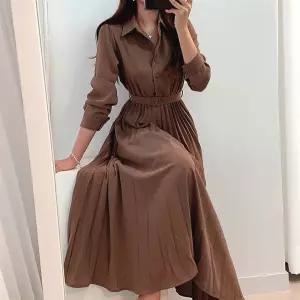 여성 플리츠 주름 치마 부드러운 소재 긴팔 원피스여름 정장 겨울 니트 미니 셔츠 나시 가을 쉬폰 예쁜 휴