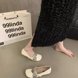 가을 여친 플랫 빈티지한 둥근코에 리틀 할머니 슈즈 원픽3