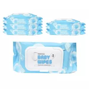 맑음한소끔 두꺼운 엠보싱 캡형 물티슈 72매 6팩