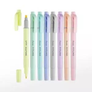 [문구] 오피스 고급 트윈 자유형 형광펜 슬림 라인 컬러 8색