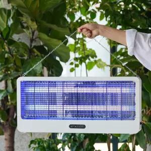 [유선]40W 고전압 대형 2중 UV 모기퇴치기 업소용 해충 벌레퇴치 리모컨형 포충기 벽걸이 전기파리채