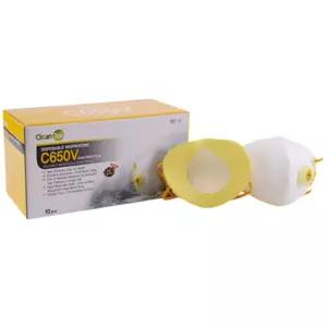 크린탑-안면부 여과식 보형물 방진마스크 C650VWB 1급(분진 미스트 흄) (BOX(10EA))냄새방지 걸고리형 걸이