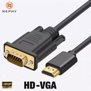 HDMI to VGA 어댑터 연결 케이블 1m 2m 3m 5m 길이 FHD 1920*1080P 데스크탑 노트북 PC TV 모니터 프로젝터