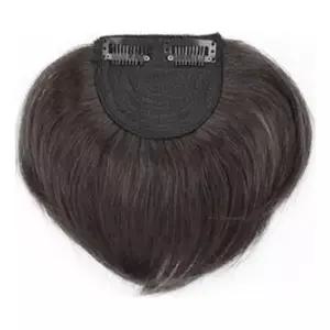 남자 붙임머리 정수리 부분가발 앞머리 2컬러 스타일링숱증가 블랙 브라운 자연스러운 헤어피스 중년남성