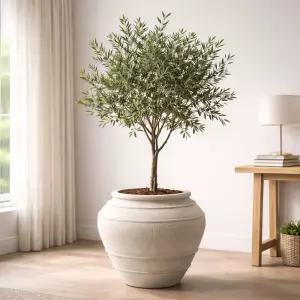 모던 스톤 스타일 마블 원형 화분 KD013 20x24cm인테리어 원예 베란다 디자인 물구멍 카페 꽃화분 식물 분