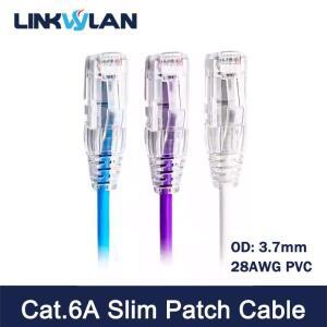 (5 개갑) 패치 코드 RJ45 색상 UTP Cat6A 28AWG 슬림 이더넷 네트워크 cat 6 케이블 4 PVC 인터넷 Lan