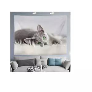 특대 러시안블루 패브릭 포스터 가림막 커튼 가리개바란스커텐 가리개천 천가림막 가림막천 천가리개 주방